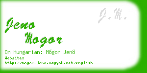 jeno mogor business card