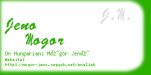 jeno mogor business card